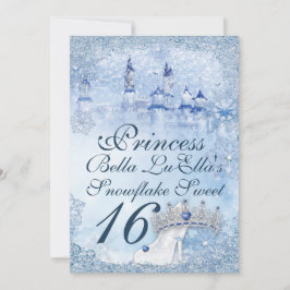 Invitación La princesa Snowflake Sweet 16 Mis Quince