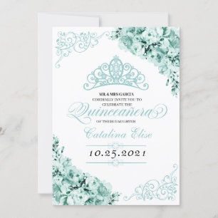 Invitación La princesa verde de la Casa Quinceanera Cumpleaño