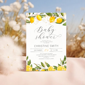 Invitación La principal congelación de Baby Shower de Lemon M
