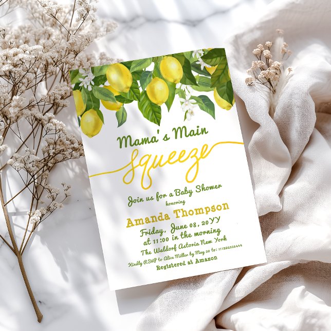 Invitación La principal ducha de Baby Shower Squeeze Lemon de (Subido por el creador)