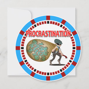 Invitación La procrastinación es un ladrón de tiempo