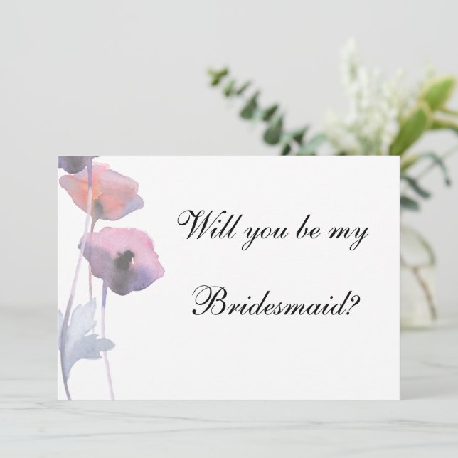 Invitación La propuesta de la dama de honor es la adormidera  (Anverso de pie)