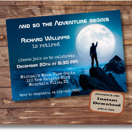 Invitación La próxima aventura a la luna