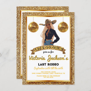 Invitación La Purpurina africana de la chica de la vaca de or