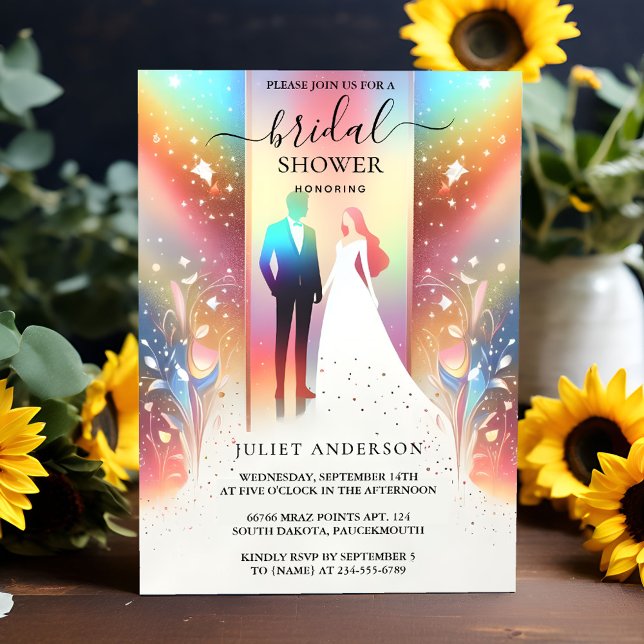 Invitación La Purpurina Bridal Glam Bright Pastel Ombre (Subido por el creador)