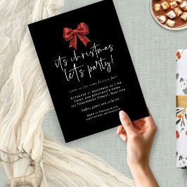 Invitación La Purpurina roja Coquette Bow deja Navidades Fies