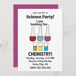 Invitación La química es graciosa, estoy buscando la química