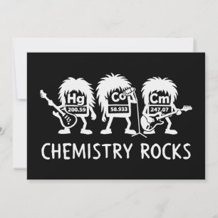 Invitación La Química Rocas Banda De Rock De Ciencia