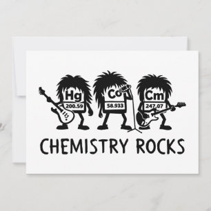 Invitación La Química Rocas Banda De Rock De Ciencia
