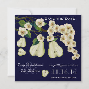 Invitación La rama florecida de la pera perfecta Save the Dat