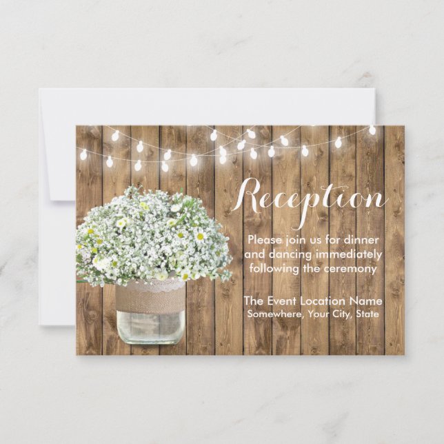 Invitación La recepción de boda rustica de la mascota de la l (Anverso)
