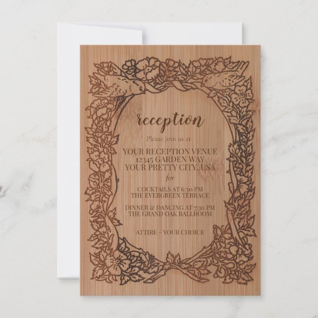 Invitación La recepción de la frontera de aves silvestres de  (Anverso)