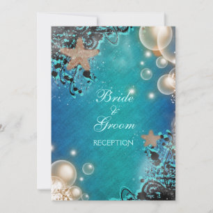 Invitación La recepción nupcial de las estrellas de mar