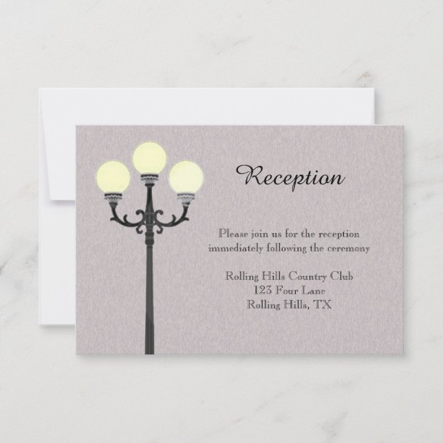 Invitación La recepción nupcial fácil grande (Anverso)