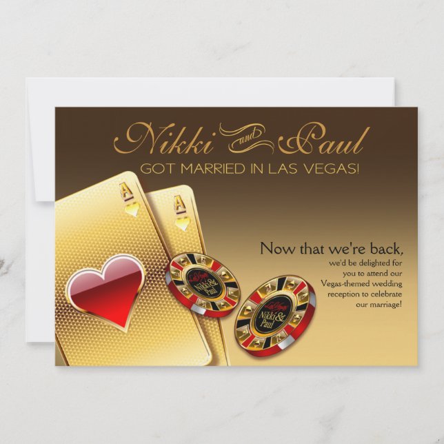 Invitación La recepción VIP de Vegas CONTACTE CONMIGO 2 NOMBR (Anverso)