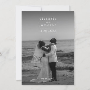 Invitación La reciente boda elegante clásica y moderna