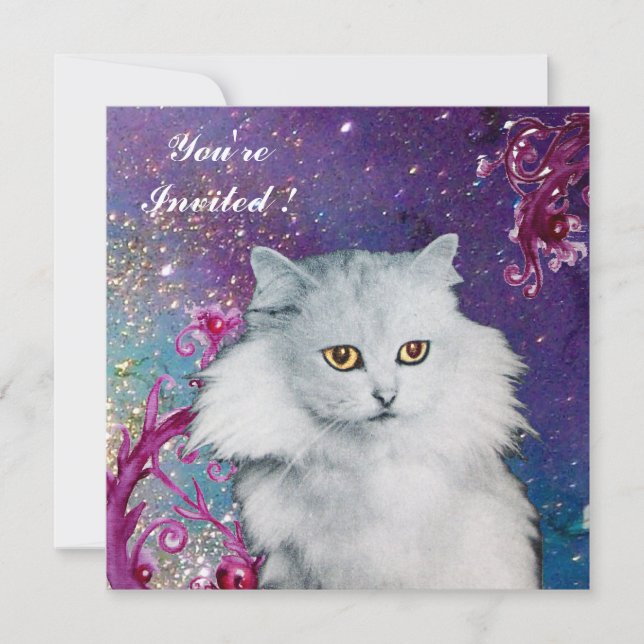 INVITACIÓN LA REINA DE LOS GATOS BLANCOS (Anverso)