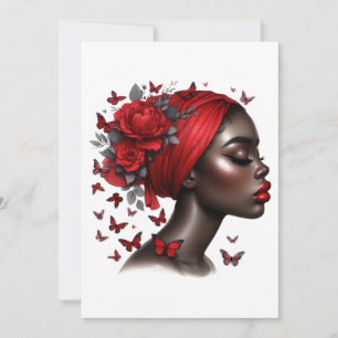 Invitación La reina negra melanina sista amor de cumpleaños