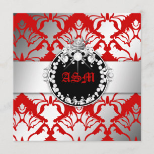 Invitación La reina tijera Damask 311 besa dulces 16 cerezas