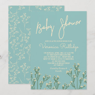 Invitación La respiración Baby Shower del bebé hermoso