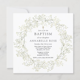 Invitación La respiración del bebé invita al bautismo