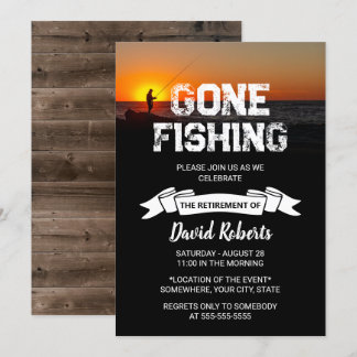 Invitación La retirada de la pesca de altura del océano atard