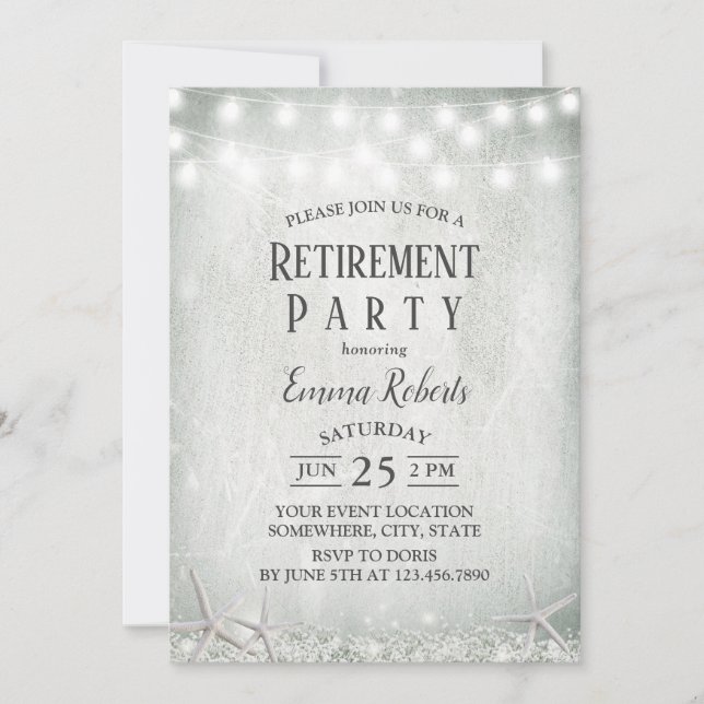 Invitación La retirada de las estrellas de la playa de Respir (Anverso)