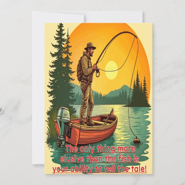 Invitación La retirada de un pescador (Anverso)