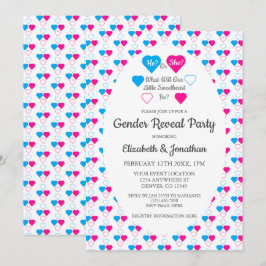 Invitación La revelación de género de la pequeña novia El día