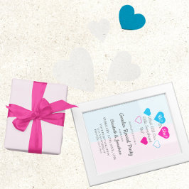 Invitación La revelación de género de la pequeña novia El día
