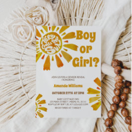 Invitación La Revelación De Género Sunshine Viene De La Temát