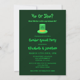 Invitación La revelación del género de Little Leprechaun