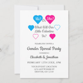 Invitación La revelación del género de un El día de San Valen