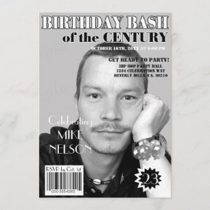 Invitación La revista blanca Bash Black Magazine cubre cualqu