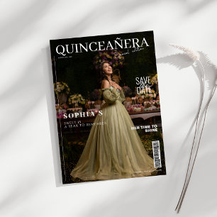 Invitación La Revista Elegante Quinceanera Guardar La Fecha