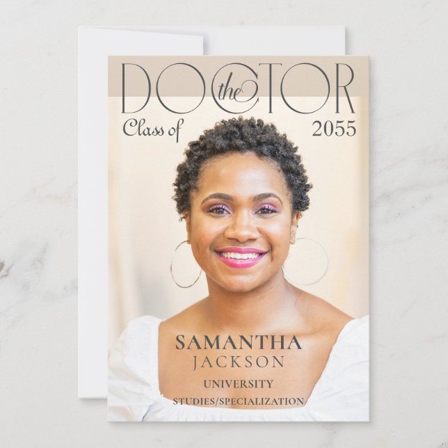 Invitación La revista fotográfica de Moda Médica Revista Doct (Anverso)