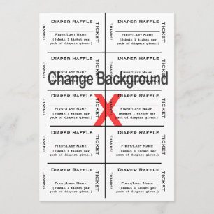Invitación La rifa del pañal marca personalizado crea
