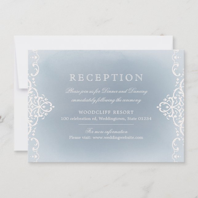 Invitación La romántica y turbia recepción de bodas (Anverso)