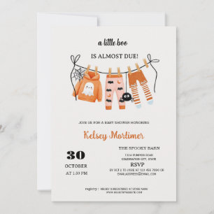 Invitación La ropa enlaza un pequeño Baby Shower de Boo Hallo