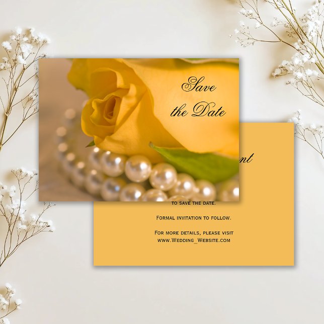 Invitación La rosa amarilla y la boda de las perlas blancas s (Subido por el creador)