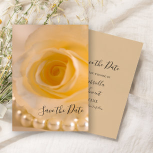 Invitación La rosa blanca y la boda de las perlas salvan la f
