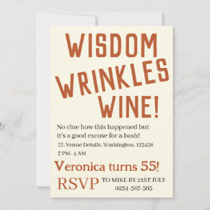 Invitación La sabiduría personalizada arruga el cumpleaños di