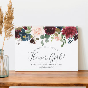 Invitación La sangre radiante sé mi carta de chica de flor