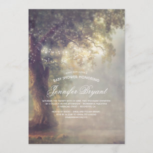 Invitación La secuencia soñadora del árbol enciende Baby