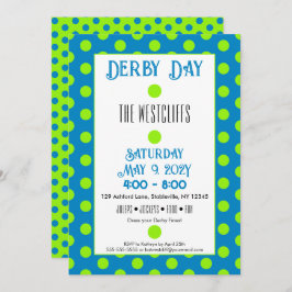 Invitación La seda jockey hace un derby verde y azul