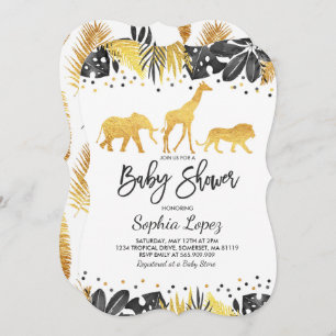 Invitación La selva Baby Shower invita a la Baby Shower tropi