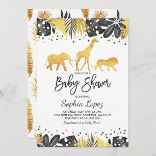 Invitación La selva Baby Shower invita a la Baby Shower tropi