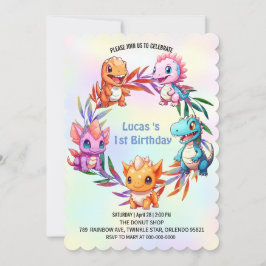 Invitación La selva de los dinosaurios de la escuela fiesta d