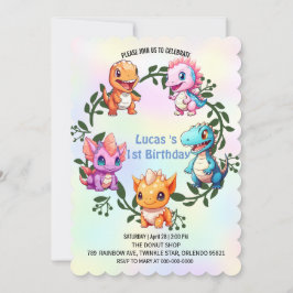 Invitación La selva de los dinosaurios de la escuela fiesta d