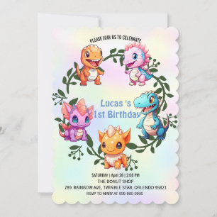 Invitación La selva de los dinosaurios de la escuela fiesta d